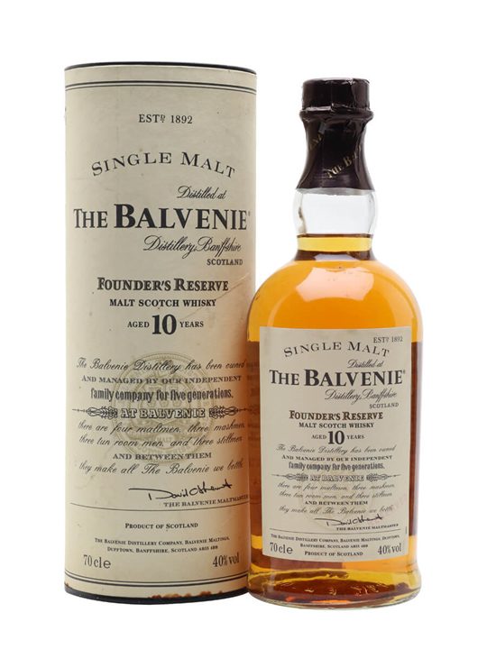 Balvenie 10 Year Old / Founder's Reserve Speyside Whisky