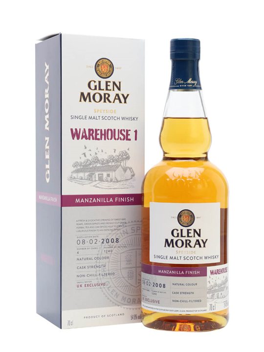 Glen Moray 2008 / Manzanilla Finish / Warehouse 1 Release Speyside Whisky