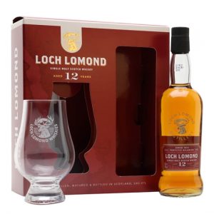 Loch Lomond 12 Year Old / Small Bottle / Glass Set Highland Whisky