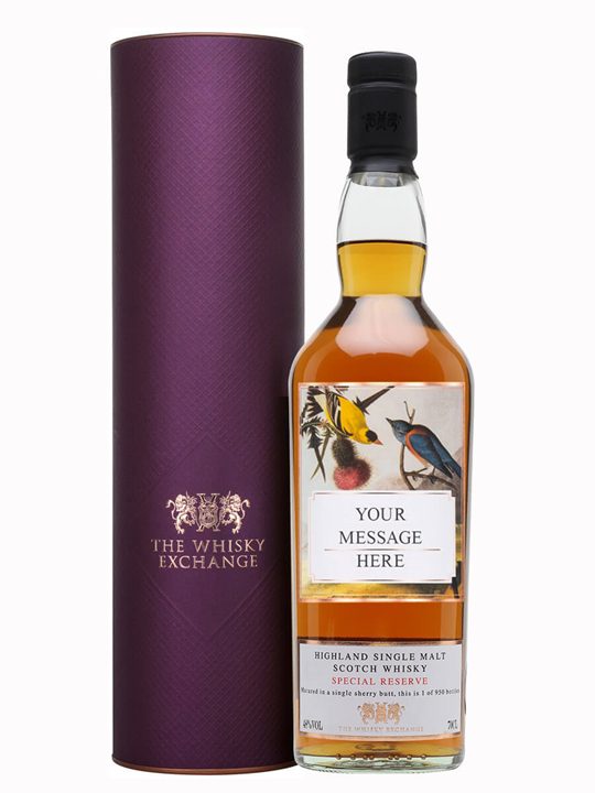 Personalised Highland Special Reserve Single Malt / Sherry Cask Highland Whisky
