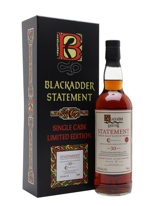 Auchentoshan 1991 / 30 Year Old / Blackadder Statement No. 49 Lowland Whisky