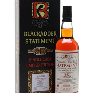 Bladnoch 1992 / 24 Year Old / Blackadder Lowland Whisky
