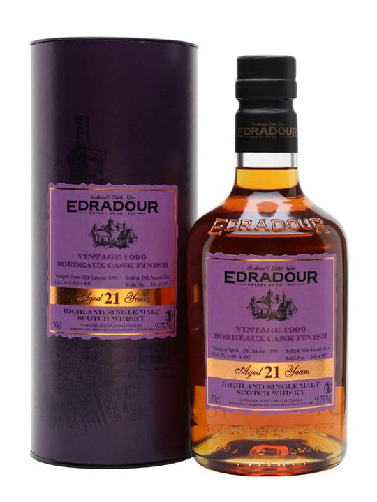 Edradour 1999 / 21 Year Old / Bordeaux Cask Finish Highland Whisky
