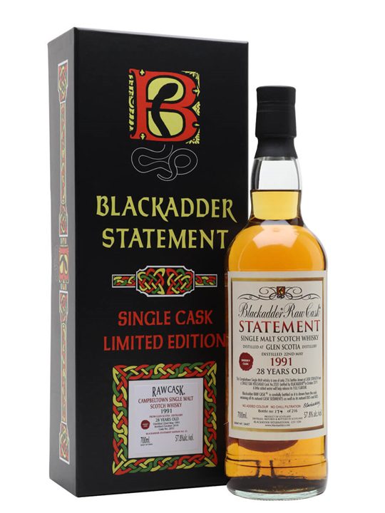 Glen Scotia 1991 / 28 Year Old / Blackadder Statement No 33 Campbeltown Whisky