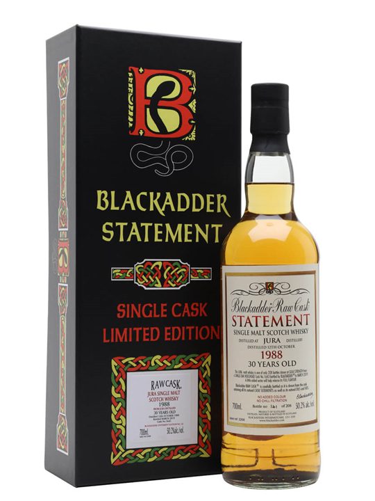 Jura 1988 / 30 Year Old / Blackadder Statement No 32 Island Whisky