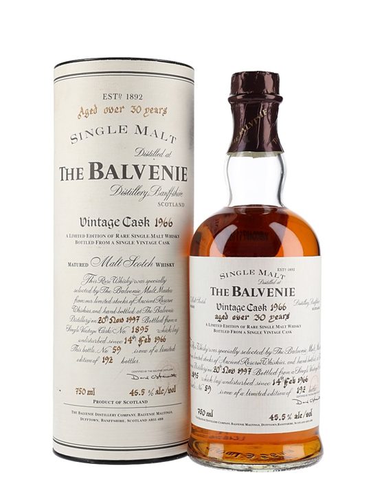 Balvenie 1966 / Over 30 Year Old / Cask #1895 Speyside Whisky