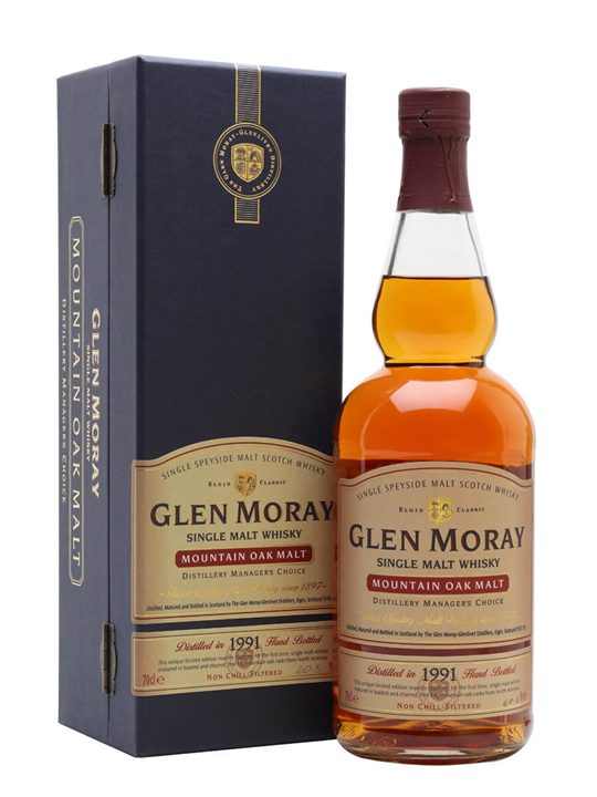 Glen Moray 1991 / Mountain Oak Malt Speyside Single Malt Scotch Whisky