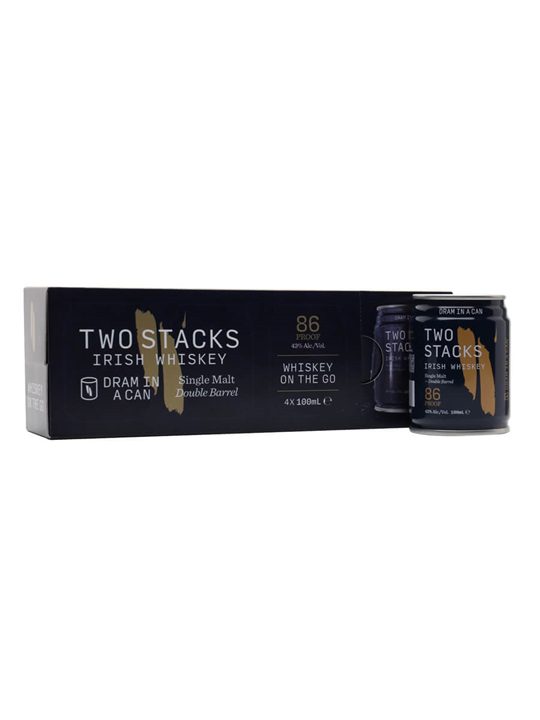 Two Stacks Double Barrel Single Malt Dram in a Can / 4 Pack