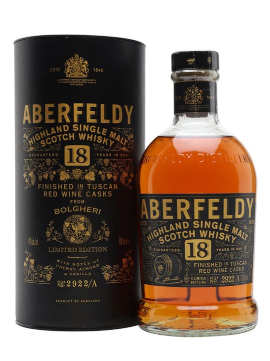 Aberfeldy 18 Year Old / Tuscan Red Wine Cask Highland Whisky