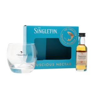 Singleton of Dufftown 12 Year Old Miniature and Glass Set Speyside Whisky