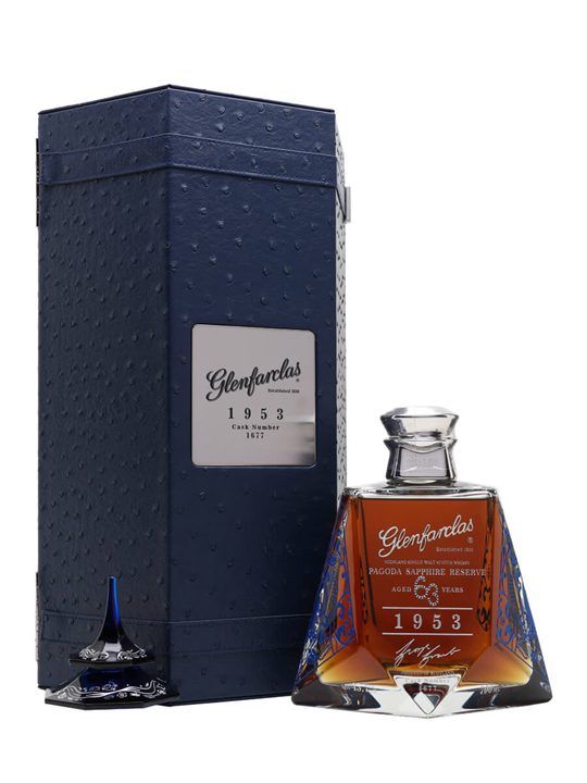 Glenfarclas 1953 / 63 Year Old / Pagoda Sapphire Reserve (Silver) Speyside Whisky