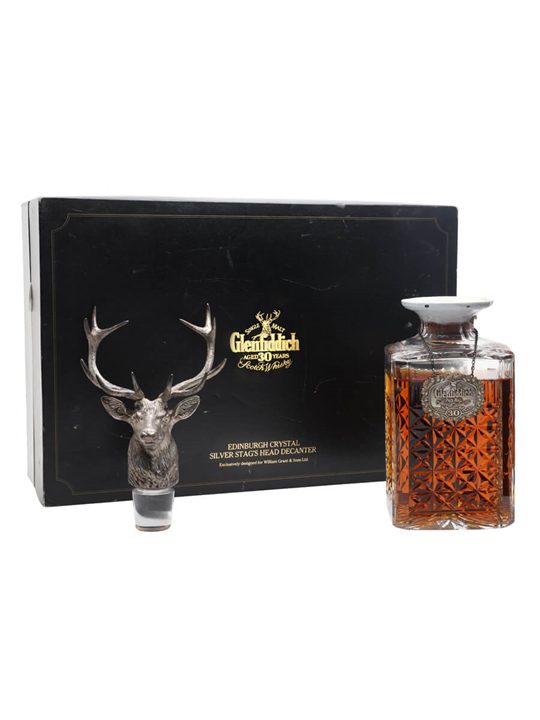 Glenfiddich 30 Year Old / Silver Stag Decanter / Bot.1980s Speyside Whisky