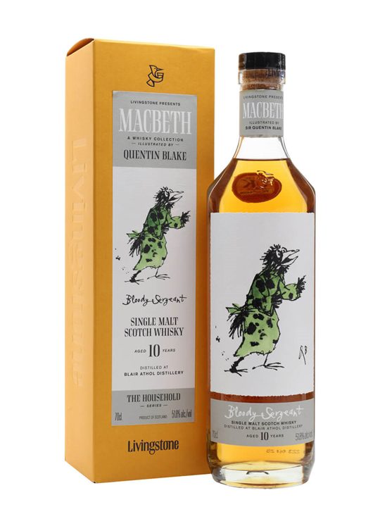 Blair Athol 10 Year Old / Bloody Sergeant / Household Series / Macbeth Act One Highland Whisky