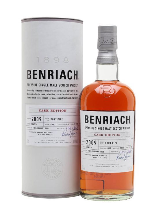 Benriach 2009 / 11 Year Old / Peated Port Pipe 4833 Speyside Whisky