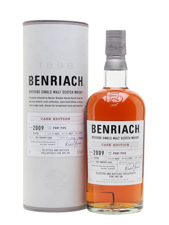 Benriach 2009 / 12 Year Old / Peated Port Pipe 4835 Speyside Whisky