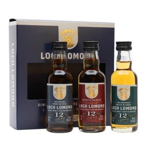 Loch Lomond Distillery 12 Year Old Miniature Gift Set /3x5cl Highland Whisky