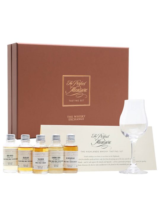 The Highlands Whisky Tasting Set With Glass / 5x3cl Single Whisky
