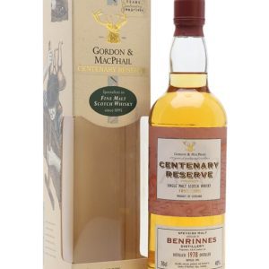 Benrinnes 1978 / Bot.1995 / Centenary Reserve / Gordon & MacPhail Speyside Whisky