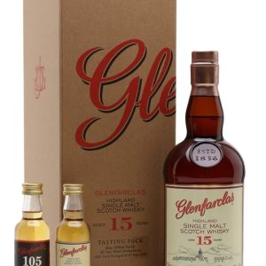 Glenfarclas 15 Year Old / Set with 105 & 25 Year Old Minis Speyside Whisky