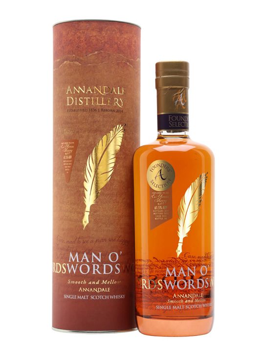 Annandale 2017 / Sherry Cask / Unpeated Man O' Words Lowland Whisky